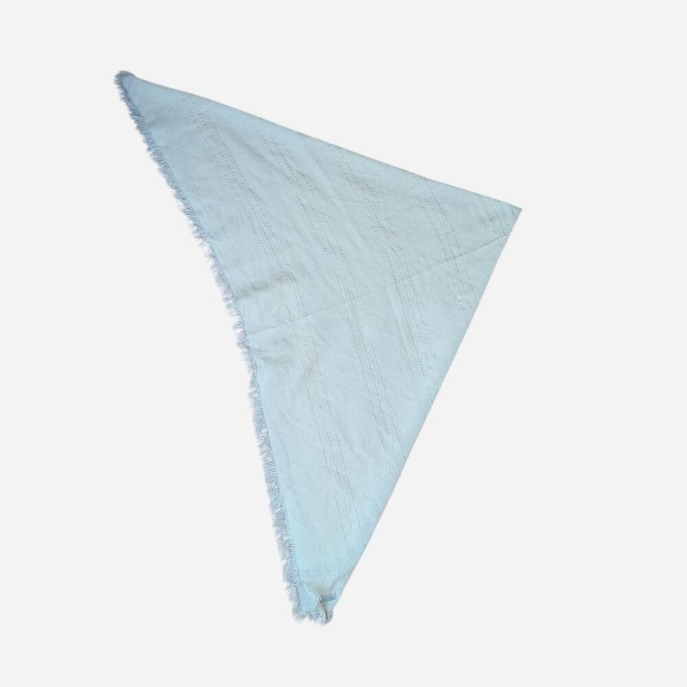 Cream Boho Cottagecore Festival Fringed Triangle Scarf Shawl
